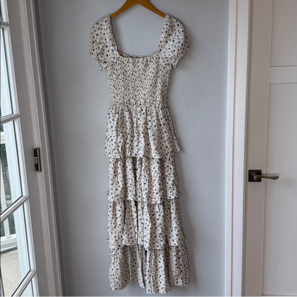 AND NOW THIS Floral Smocked Prairie Tiered Ruffle Maxi Dress - Picture 5 of 9